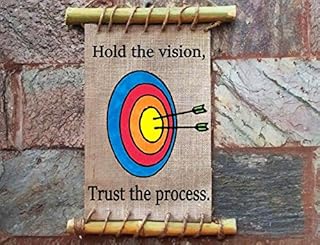 Hold the vision Trust the process | Bow and Arrow Print sign | Wooden framed Burlap print |Printable Wall Art| Office Quote, Burlap, | Framed Inspirational quote | Parenting Gift | Cosmetologist | Motivational Quote