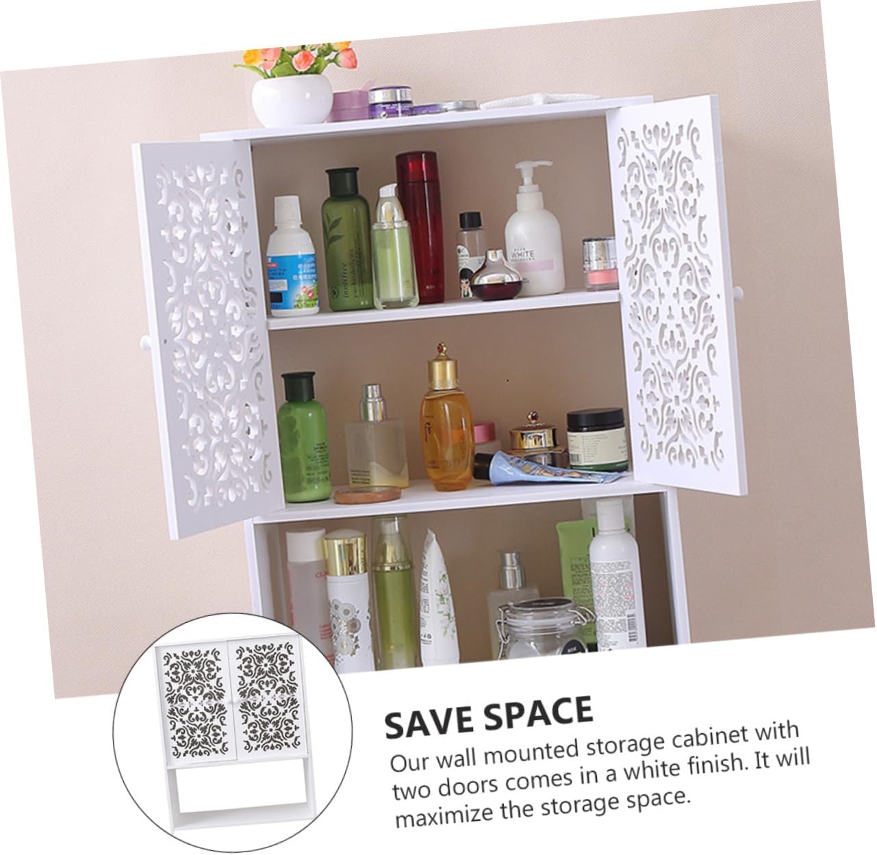 Alipis 壁掛け収納ラック ウォールマウントバスルームキャビネット ウォールオーガナイザーキャビネット ウォールシェルフ ウォー