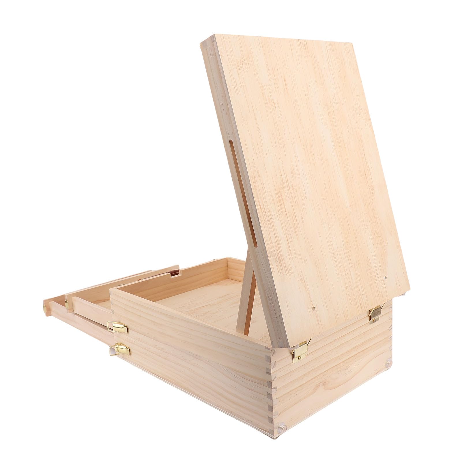 Generic Cavalletto per Scatola da Disegno in Legno Resistente con Ampio Spazio di Archiviazione, Ottimo per Tenere in Ordine i Materiali Artistici, Adatto a Studenti e Artisti Professionisti, Legno