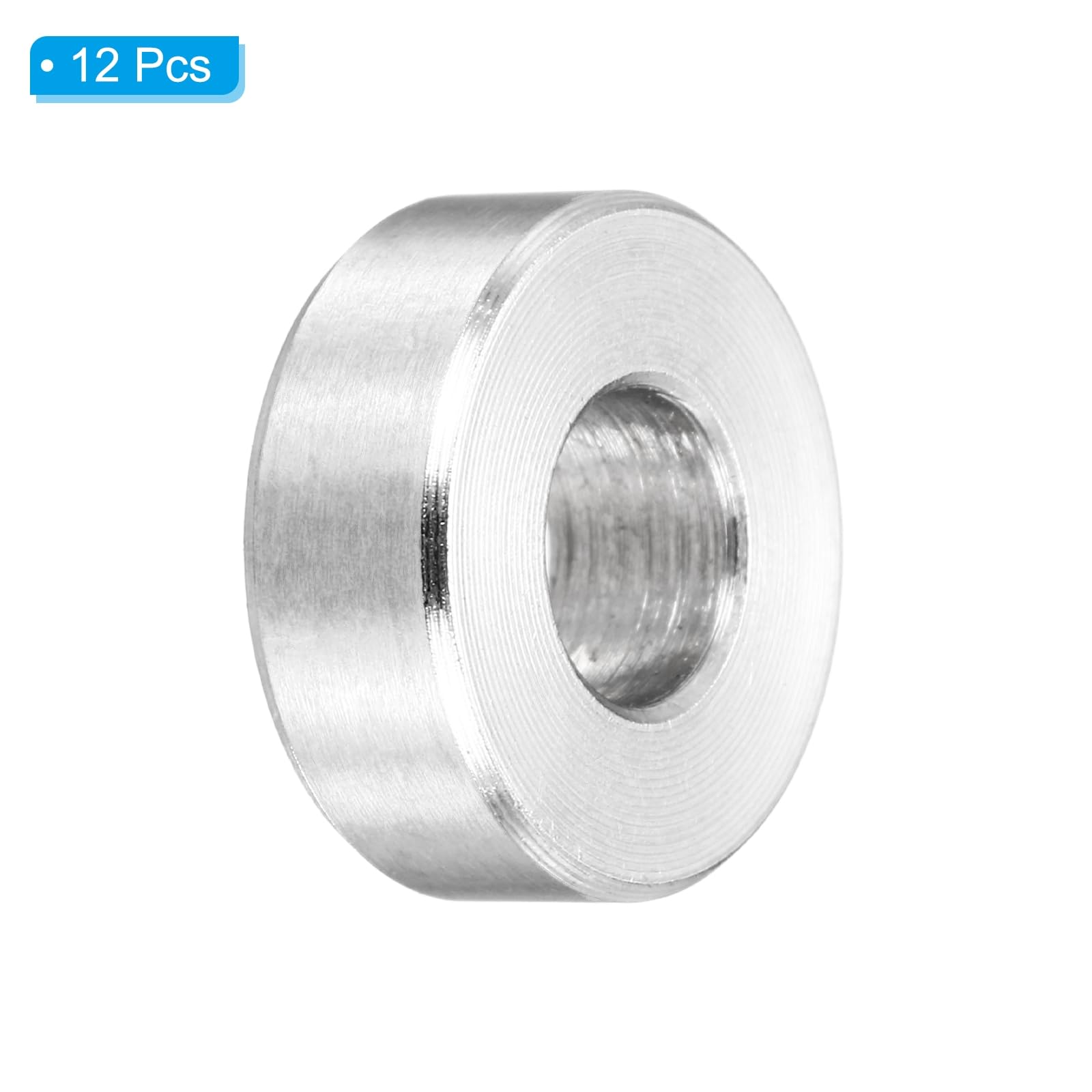 PATIKIL M6 Stainless Steel Spacers, 12Pcs Metal Spacer 6mm ID x 14mm OD x 5mm L Screw Standoff for 1/4" or M6 Screw - Image 3