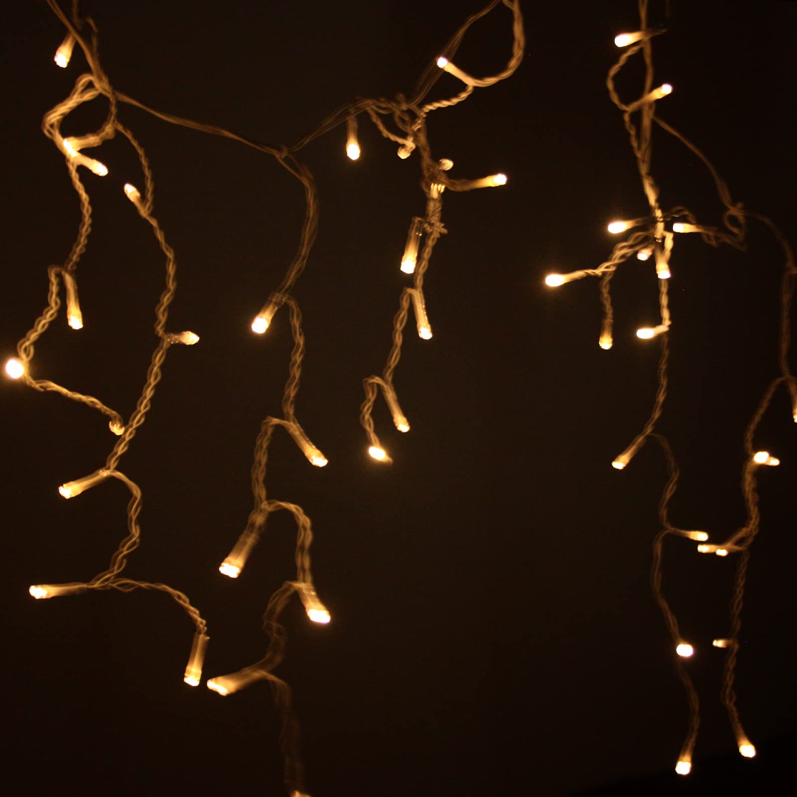Festive Magic 200 Warm White Battery Operated LED Icicle Lights