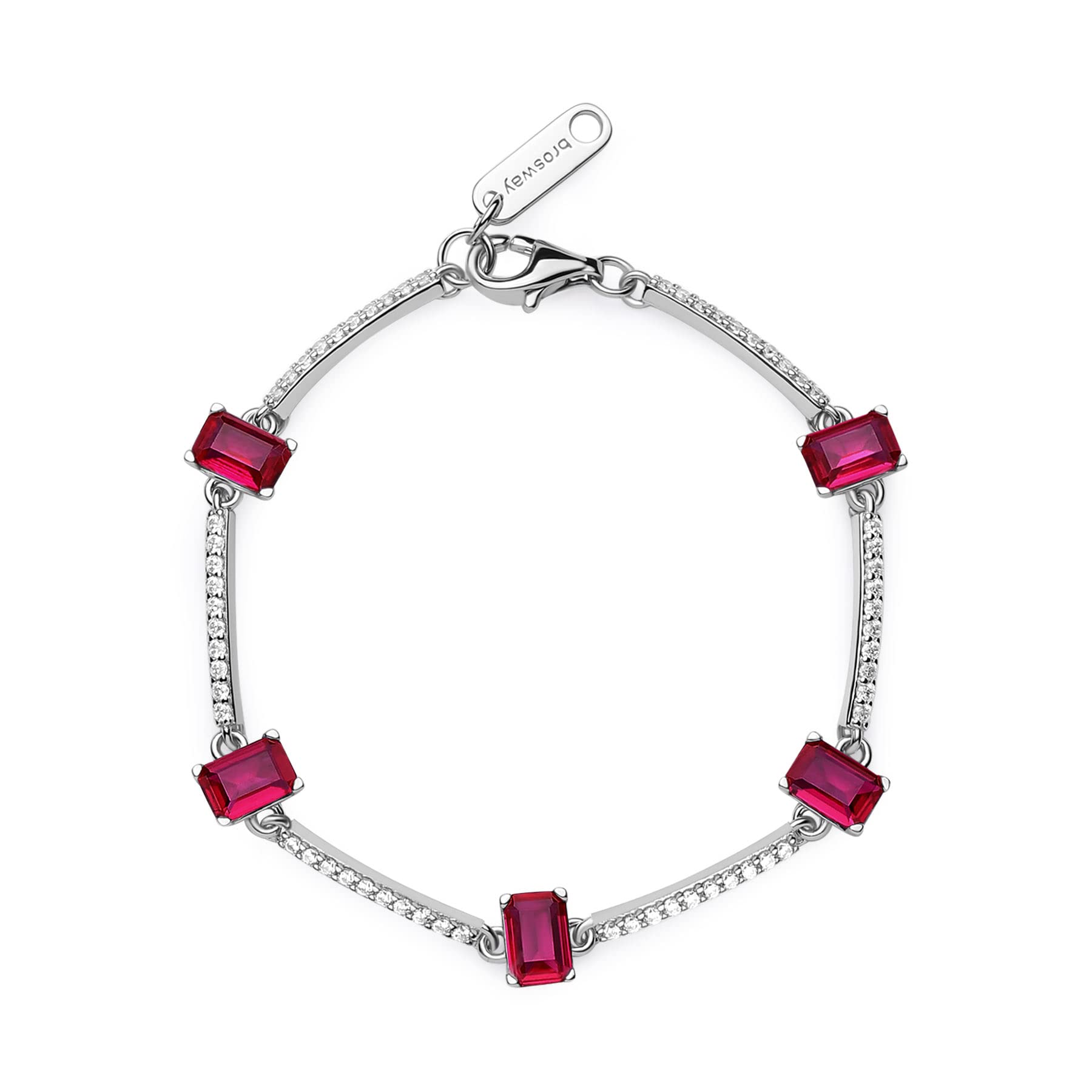 Brosway Bracciale Donna, Bracciale Rigido in Argento e Passion Ruby | Collezione Fancy - FPR04 | Bracciale Con Passion Ruby | Collezione Fancy - FPR04