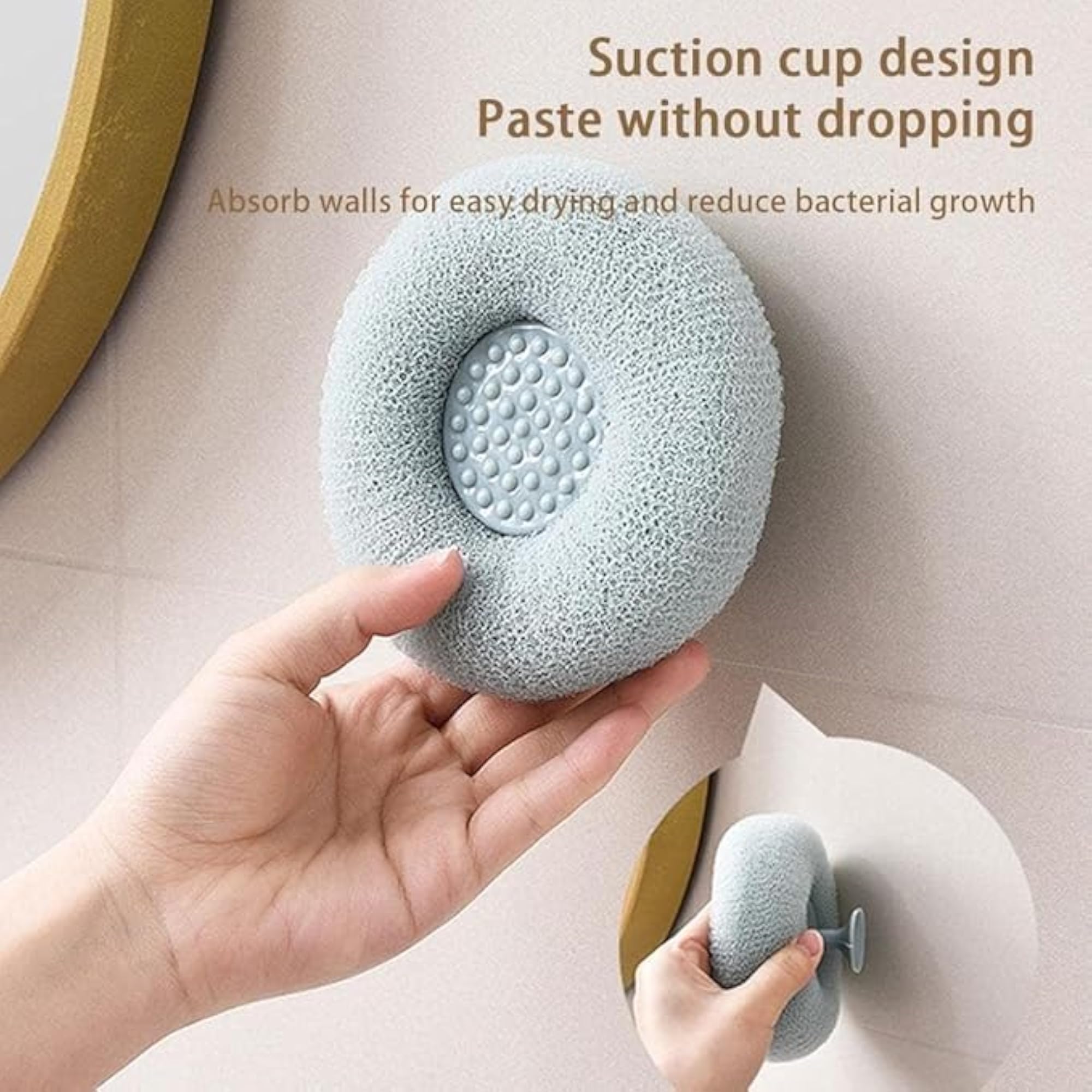 Deep Cleansing Bath Shower Loofah Sponge with Suction Cup