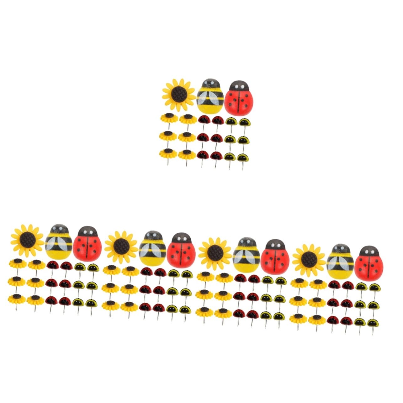 Épingles à tête plate lisses et colorées pour fixation de planches DIY