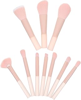 Beaupretty Peach Pink Makeup Brush Set 10pcs ...