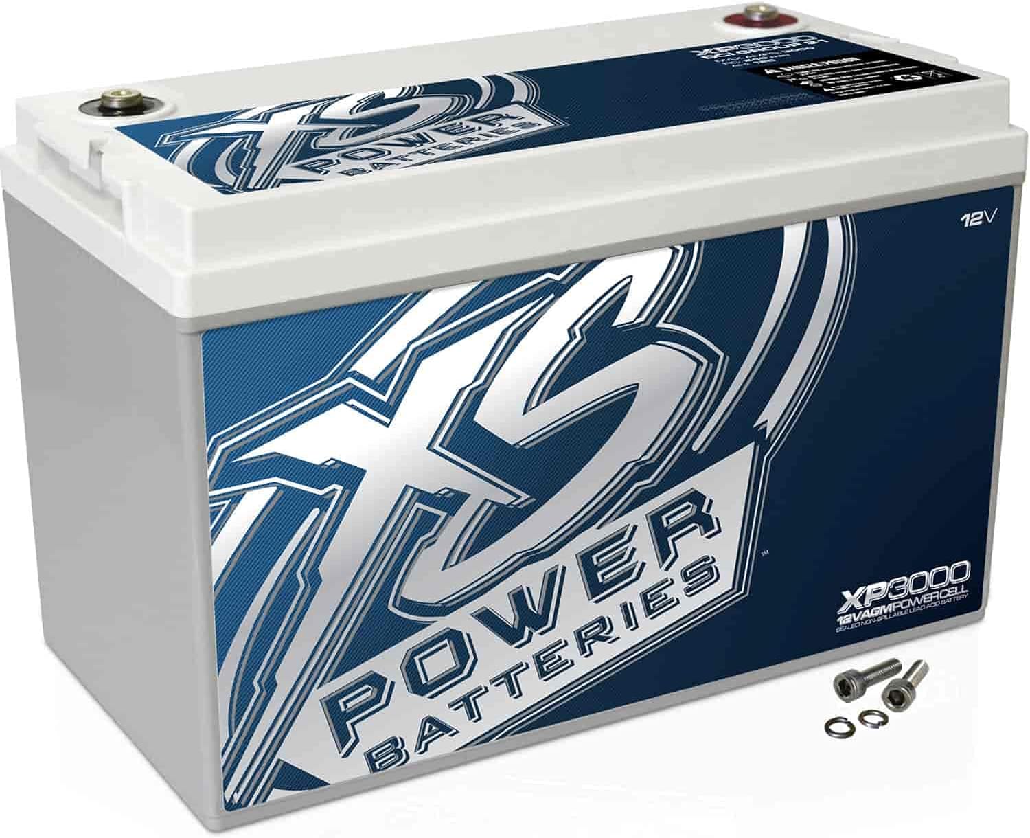 XS Power XP3000 XP Series 12V 3,000 Amp AGM Supplemental Battery with M6 Terminal Bolt