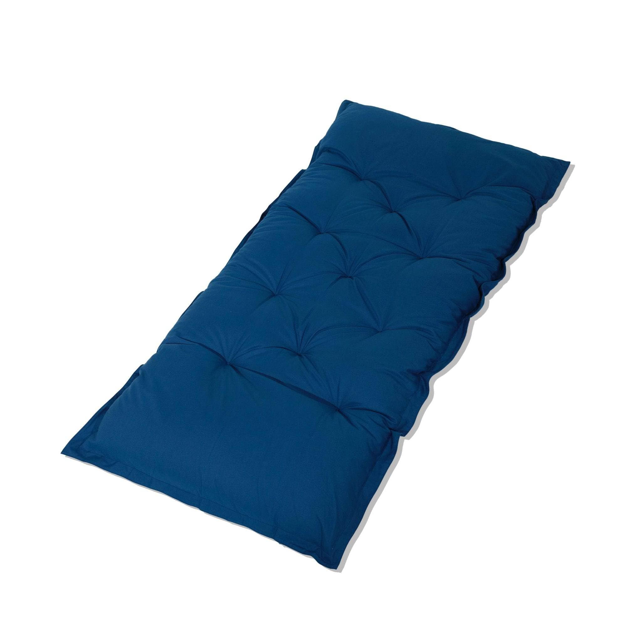 Futon XXL d'extérieur – Matelas de Sol 195x100cm pour Salon de Jardin, terrasse ou Balcon – Coussin de Sol épais & Moelleux pour Palette ou Banquette – Bleu Pétrole – Déco Arts
