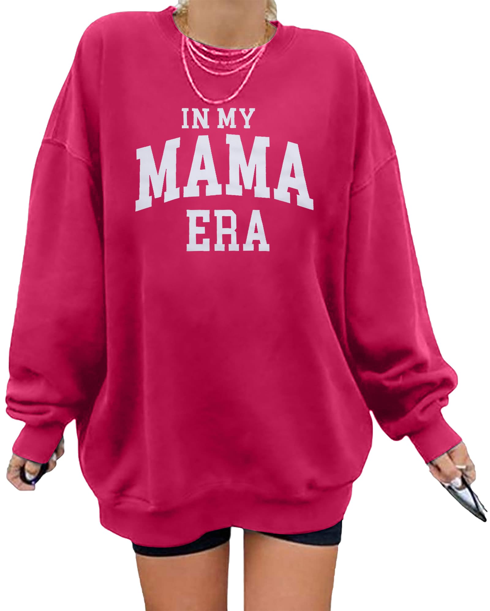 MYHALFOverstimulated Moms Club Sweatshirt for Women: Mom Sweatshirts Crewneck Mama shirts Oversized Pullover Tops