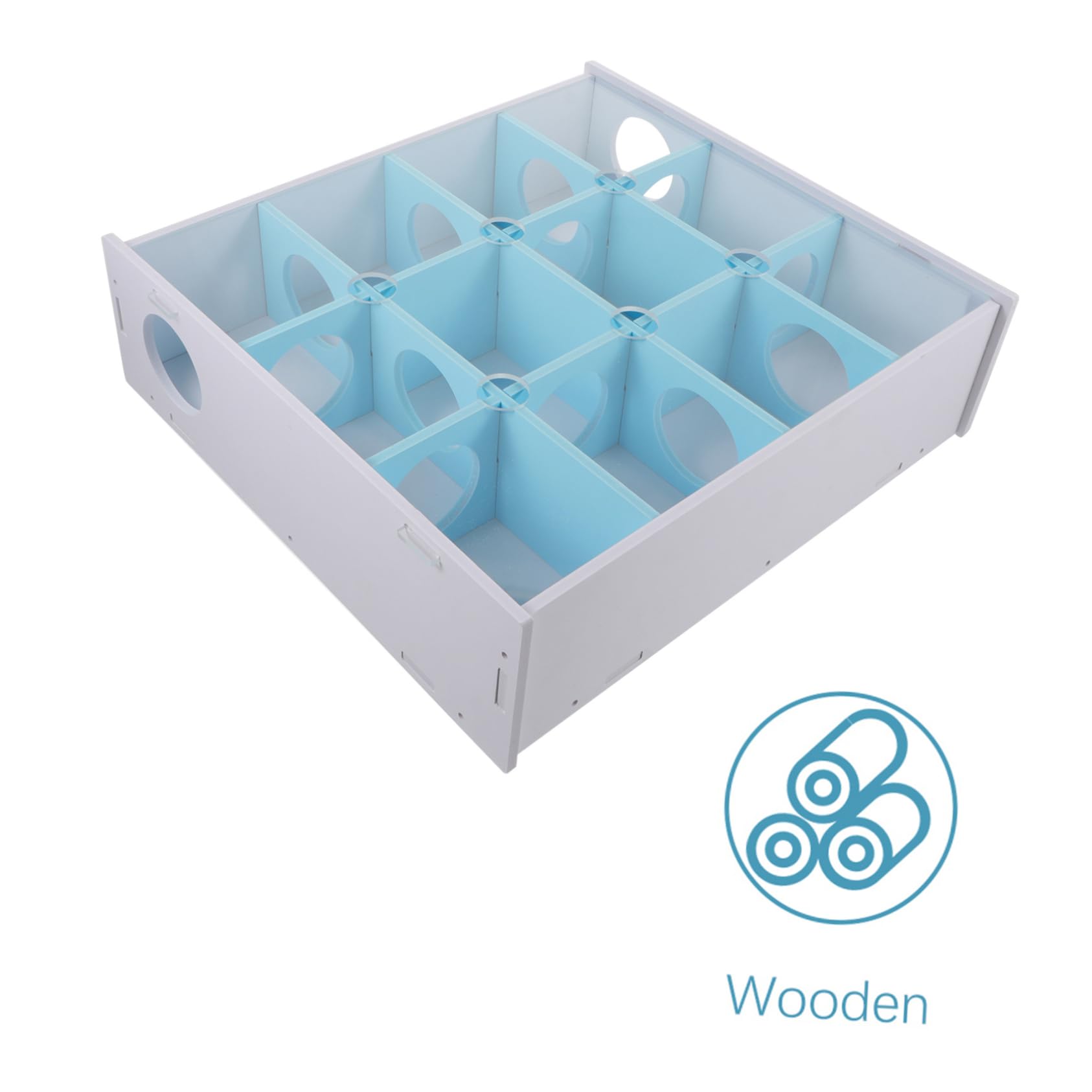 Tunnel Labyrinthe en Bois Bleu pour Hamster et Rat