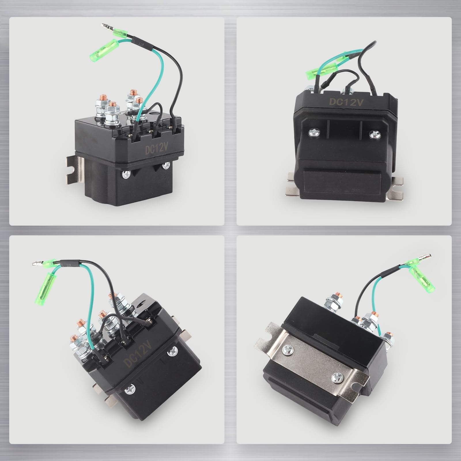 Alupre Compatible con 1500-5000lb Tornos ATV UTV Winch contactor del solenoide de relé