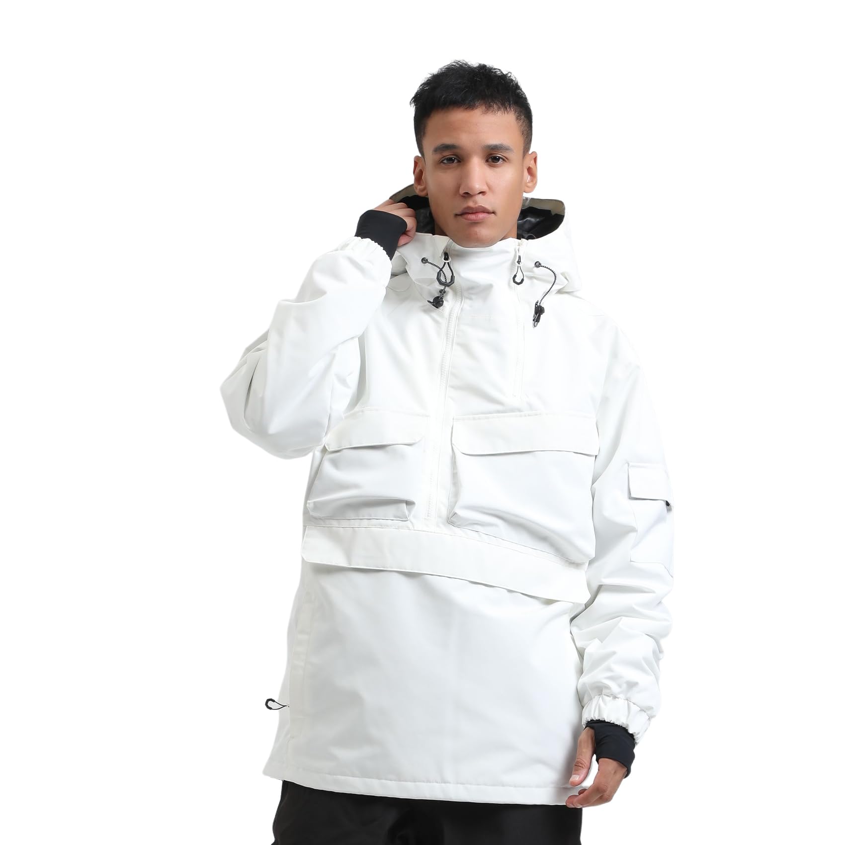 BSASB Men Snowboard Jacket Ski Winter Coats Multiple Pockets Warm Waterproof Windproof Men Jacket Snowboarding Sports