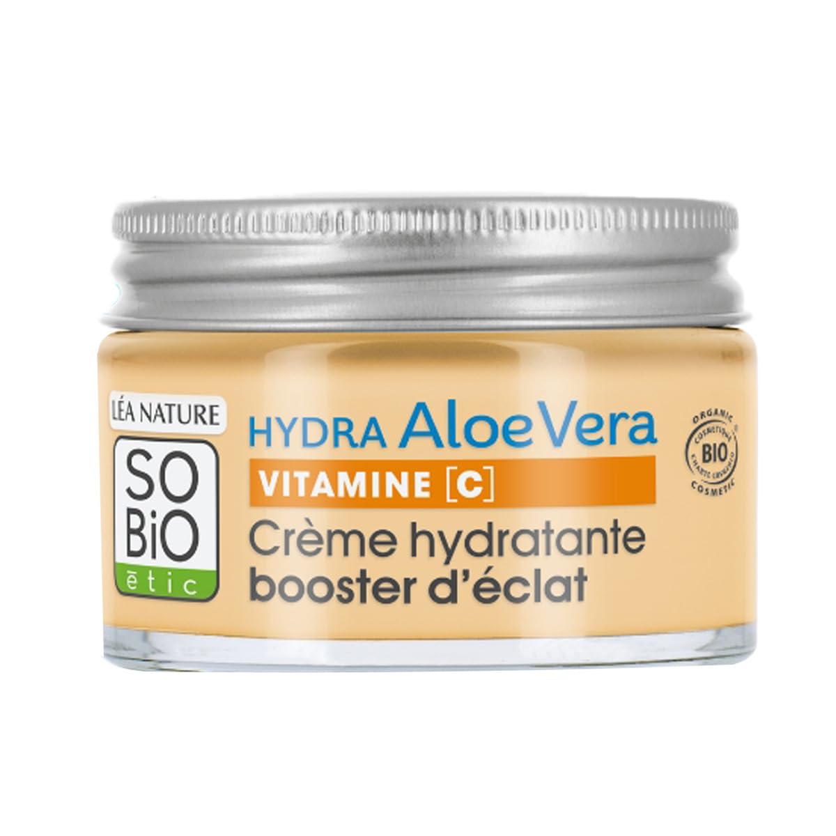 So'Bio Étic | Crema Facial Con Vitamina C, Aloe Vera BIO, Ácido Hialurónico, Potencia la Hidratación y Luminosidad de tu Piel, 50 ml