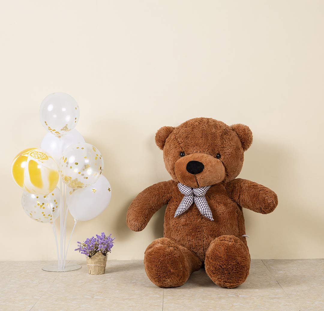 YunNasi Orso di Peluche Enorme Morbido Orsacchiotto Gigante Peluche Giganti XL (100cm, Marrone scuro)