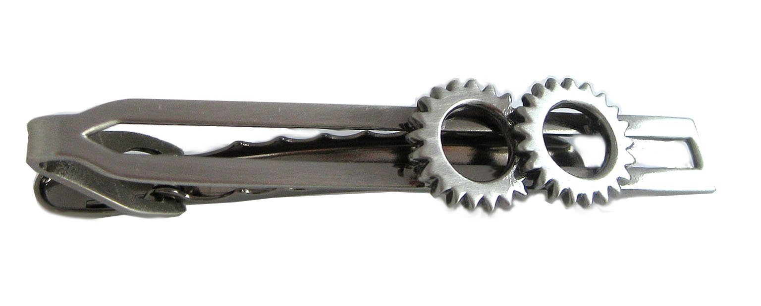 Manschettenknöpfe Zollstock Krawattennadel Schieblehre Zahnräder Handwerker Set + Geschenkboxen - schöne Kombination für Umschlagmanschetten + Seidenkrawatten
