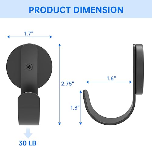 Miniatura 2 de IRONDIY Paquete de 3 ganchos magnéticos para parrillas, ganchos magnéticos para parrillas, accesorios de parrilla para colgar herramientas de