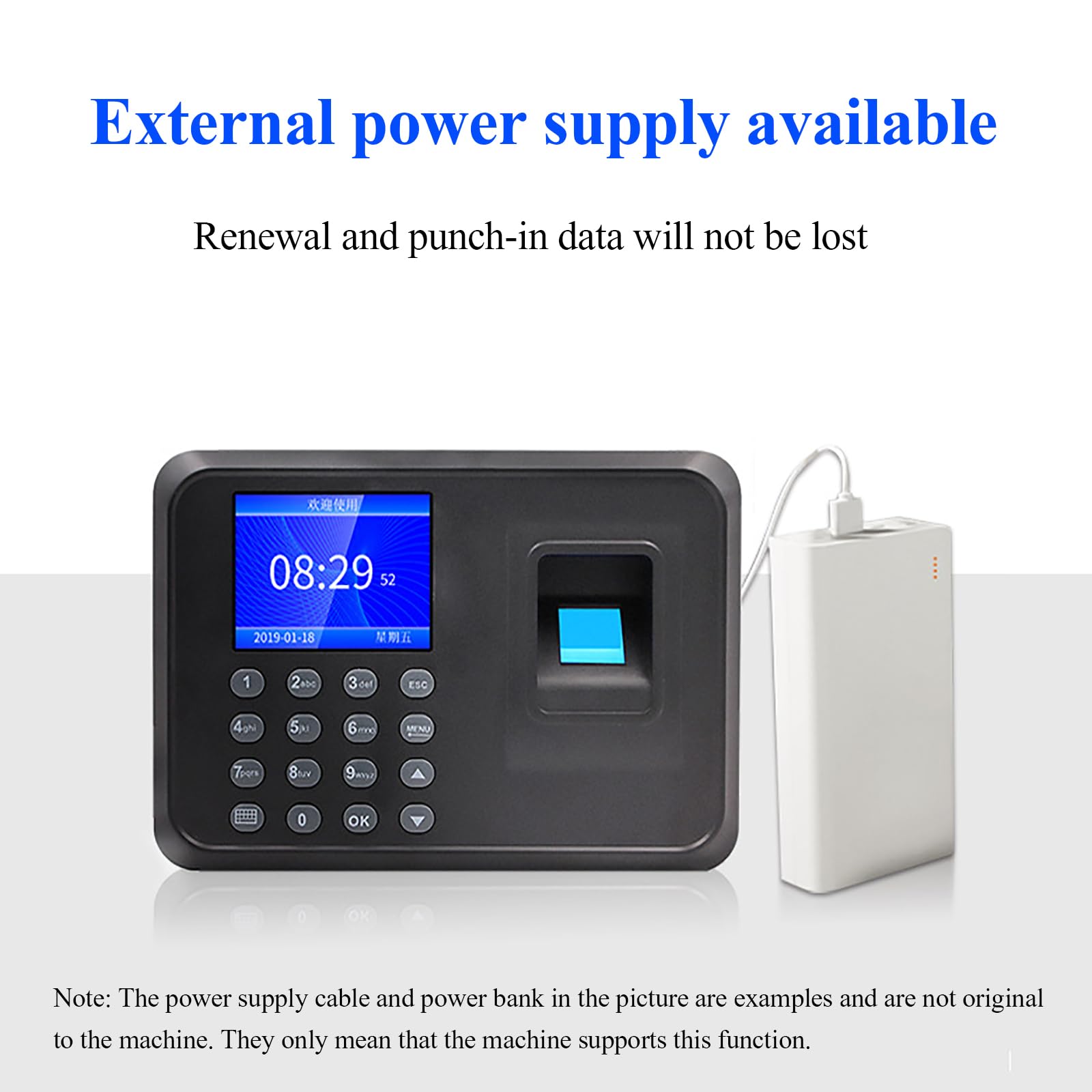Máquina de asistencia de empleados para pequeñas empresas, soporte multilingüe, generación automatizada de informes, no requiere software, fácil registro de entrada y salida