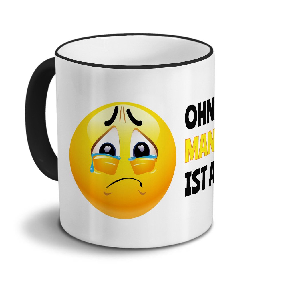Personalisierte Tasse 'Manuel' – Motiv 'Ohne Manuel Ist Alles Blöd', Spülmaschinenfest, 200 Ml