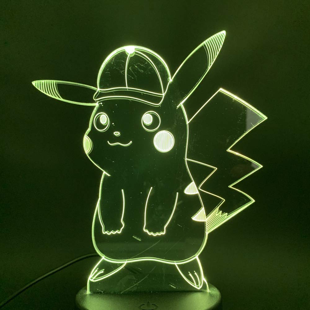 Creative Night Light Baby Toy 3D Light 7 Color Remote Control Home Decoration Light Gift - Cartoon Anime Animals