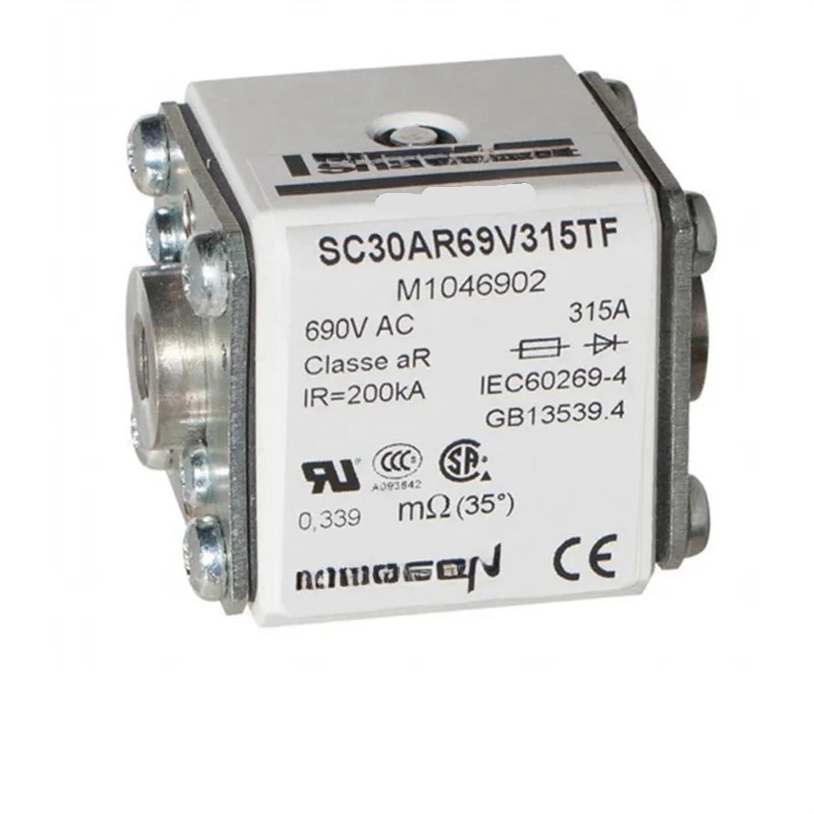 Fusible SC30AR69V200TIU pour protection industrielle haute tension