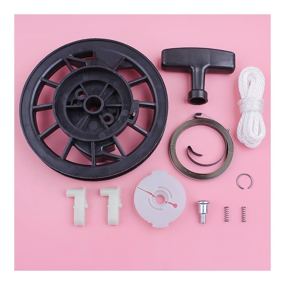 Kit de trinquete de Cuerda de Agarre de Resorte de polea de Arranque de Retroceso Compatible con Motor de cortacésped GX120 GX160 GX200, Repuesto de Pieza