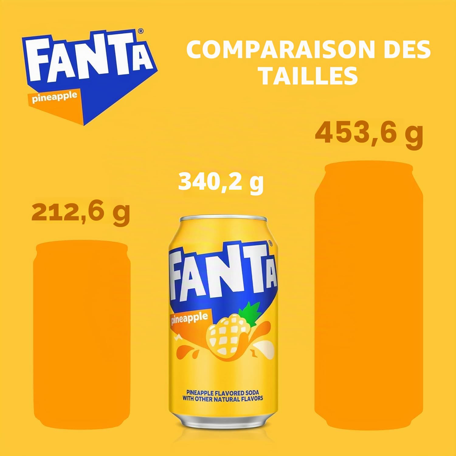 Fanta Pineapple 12 FL OZ (355ml) - 12 Cans