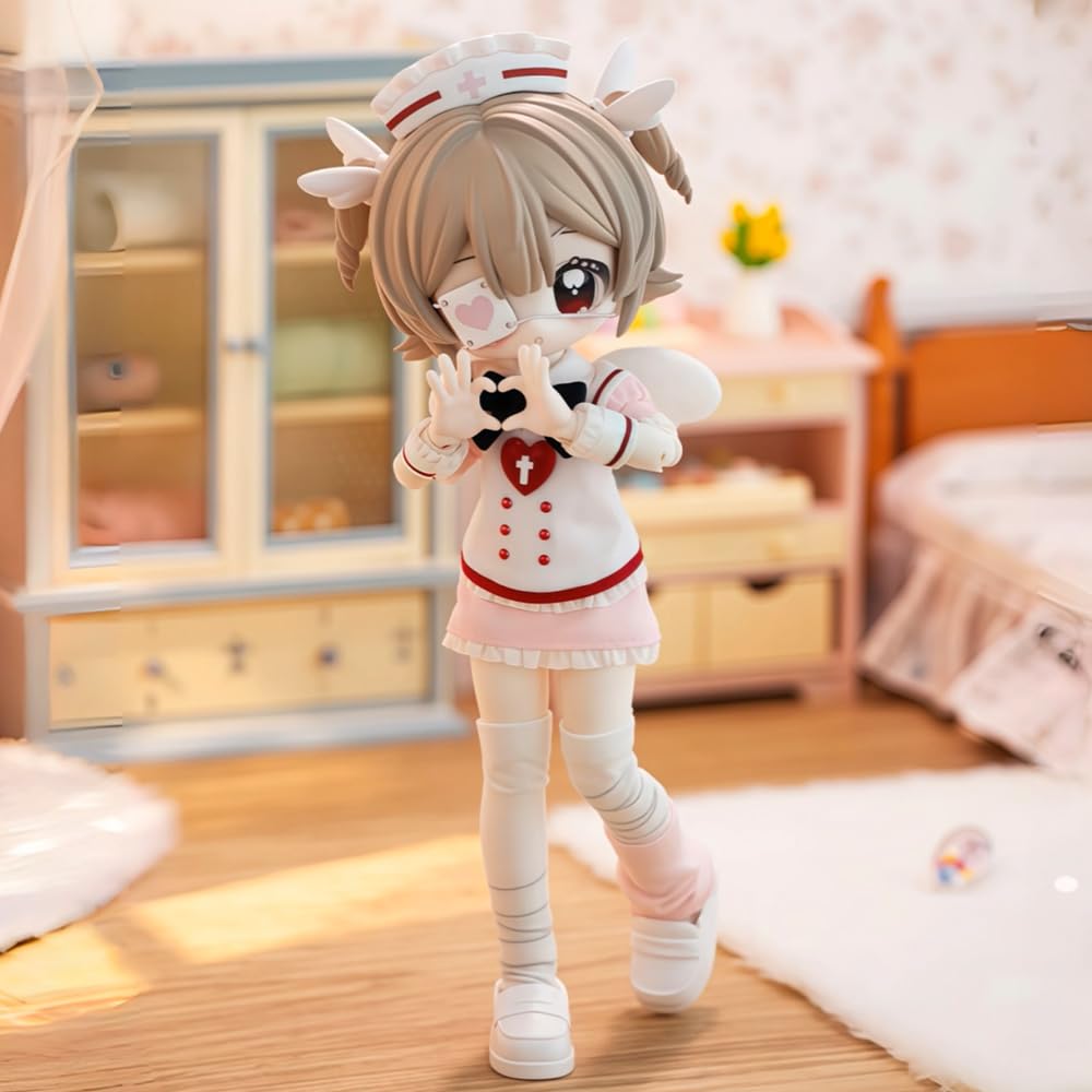 niannyyhouse 1/12 BJD Blind Box Figuren, Ball Jointed Doll with Clothes, Small Key Design Collection, Action Figure Collectable Ornaments (6PCs)