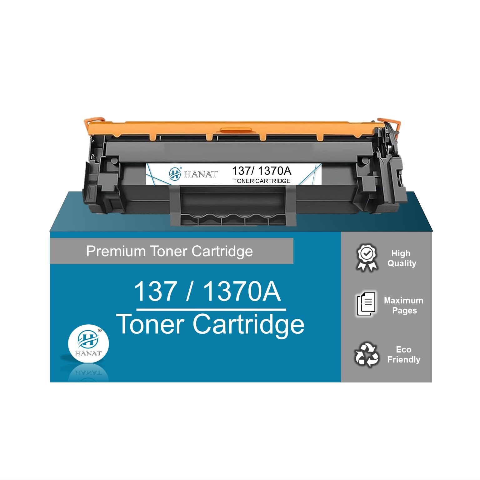 Hanat Compatible 137A Toner Cartridge Replacement for W1370A HP Printer Cartridge - Supported Printers: HP Laserjet M208dw, M232dwc, M233dw, M233sdw, M233sdn (With Chip)