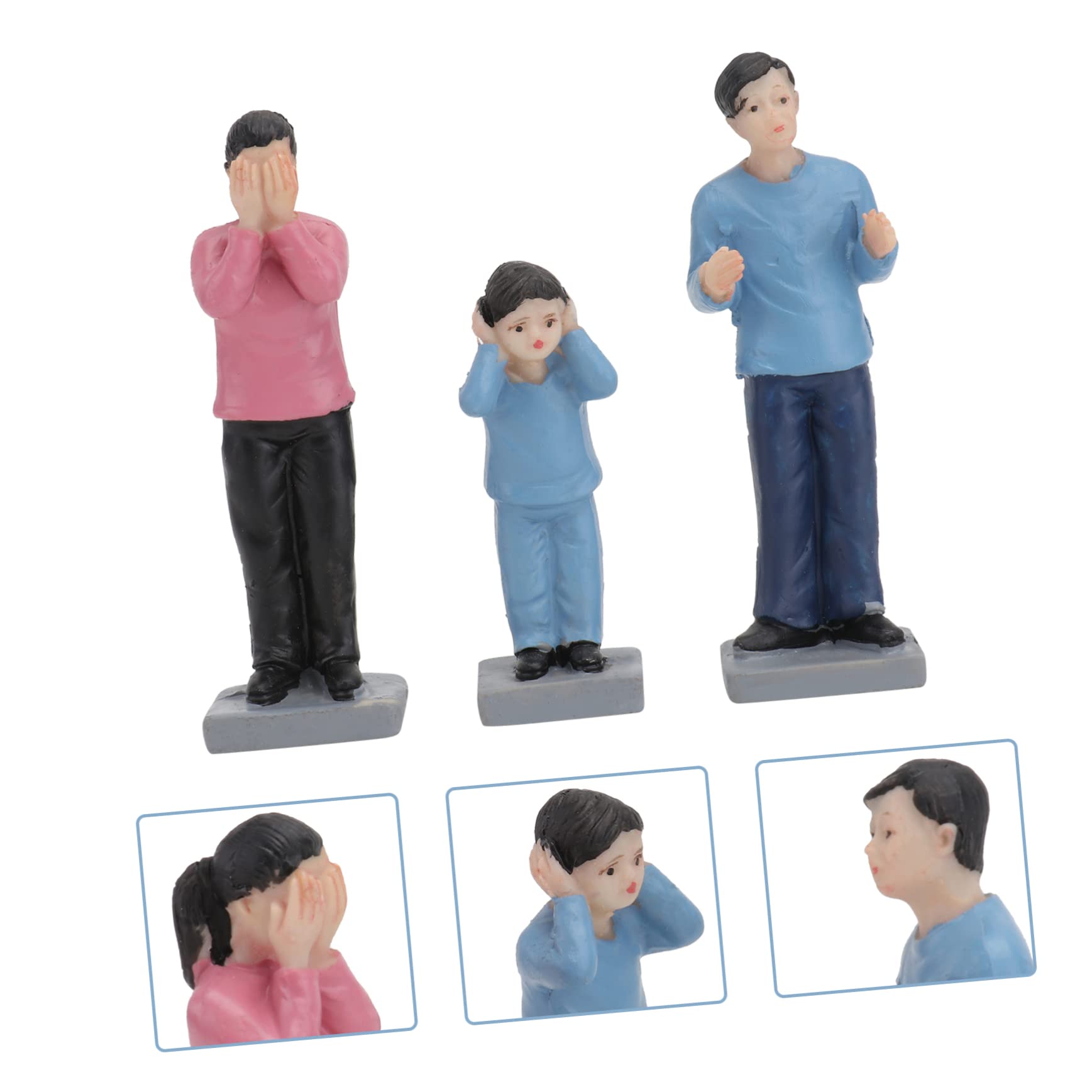 Toyvian Miniature People Figures - Realistic Resin Characters for Sand Table Layout Diy Miniature Scenes and Home Decoration - Image 3