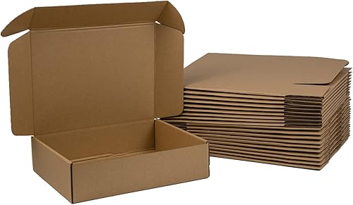 Cajas de envío de 12 x 9 x 3 pulgadas, cajas de cartón corrugado marrón para pequeñas empresas, paquete de 20