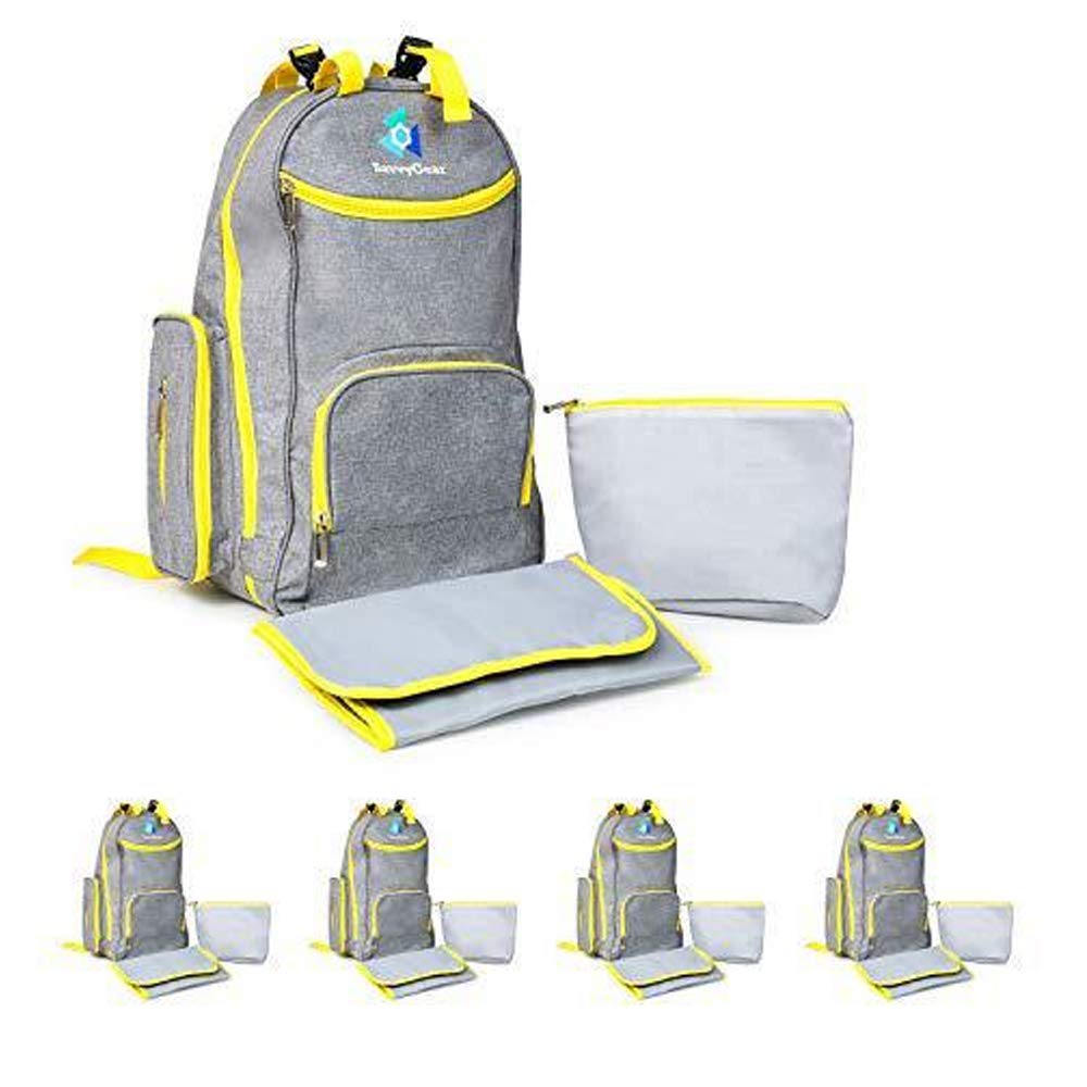 Large Baby Diaper Backpack - Bag w/Insulated Pouch, Multi Pockets, Changing Pad