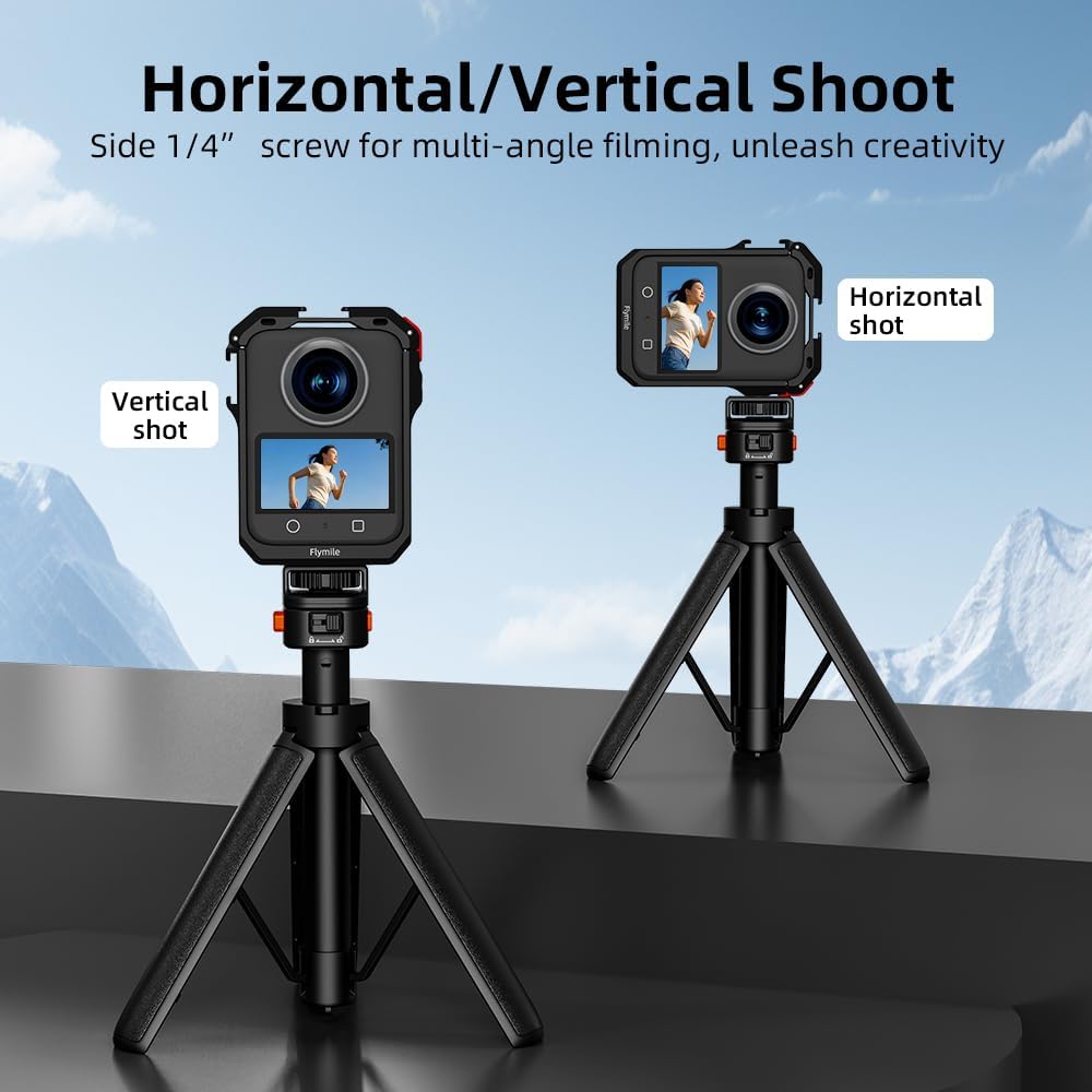 BTG Aluminum Case Camera Cage Metal Frame for DJI Osmo 360 Camera Accessories Protective Frame Housing with 1/4 Cold Shoe for Video Light Microphone