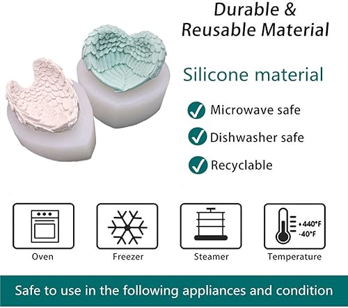 Miniatura 5 de Caja de almacenamiento de ángel de ala 3D, molde de silicona, organizador de joyas, moldes de silicona para resina epoxi, moldes decorativos de