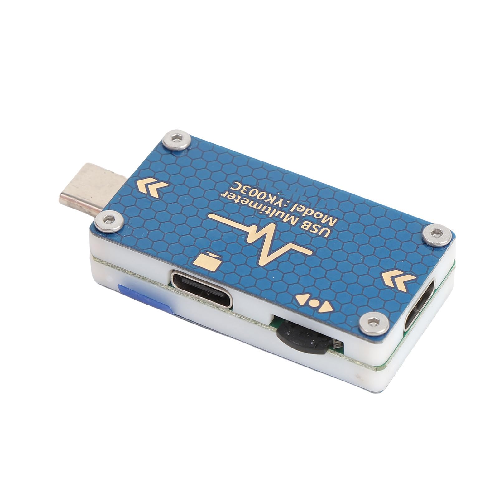 Jeffergarden Probador USB C USB PD3.1 EPR AVS TBT4 USB4 Multímetro 0-24 V Medidor de Potencia de Corriente de Voltaje con Carcasa de Aleación de Aluminio para Medición de Resistencia del