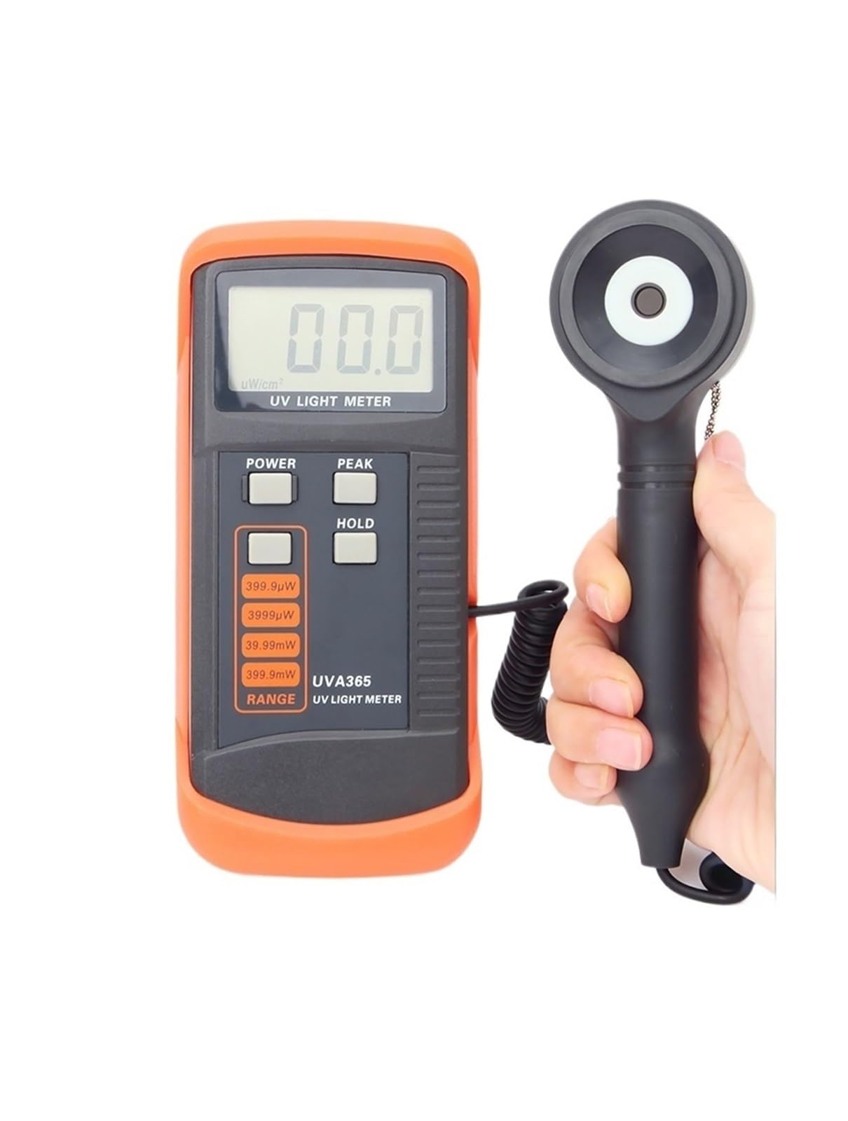 Miernik UV, 0~400m W/cm Miernik światła UV UVA i UVB Czujnik Filtr korekcji Instrument do pomiaru promieniowania ultrafioletowego Luksomierz UVA365
