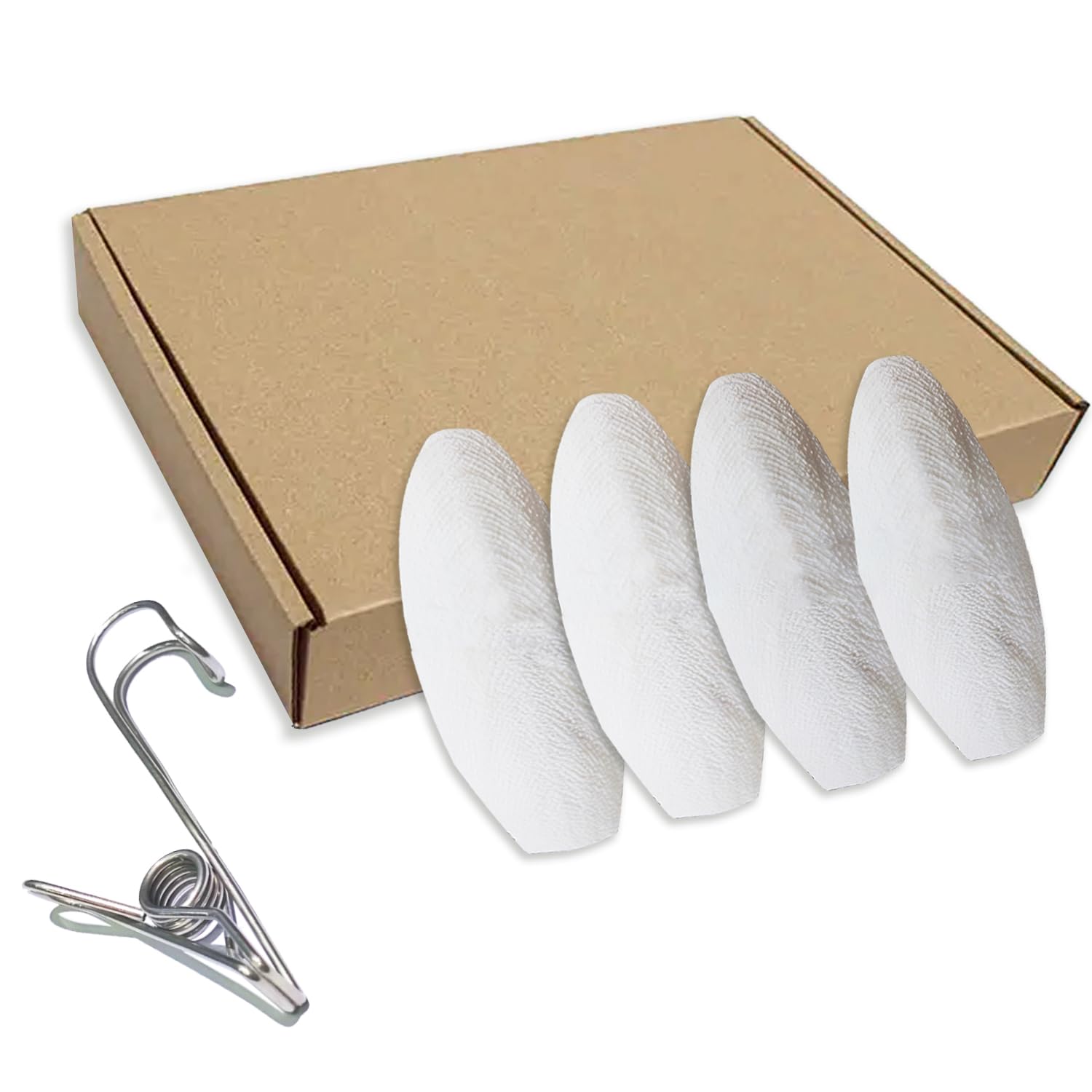 Jmxu's 3.5"-4" Cuttlebone for Birds Parakeets, Cuddle Bone with Metal Clip, Cuttlefish Bone for Sharp Beaks, Natural Birds Calcium for Parrots Cockatiels Tortoises, 4 Pcs