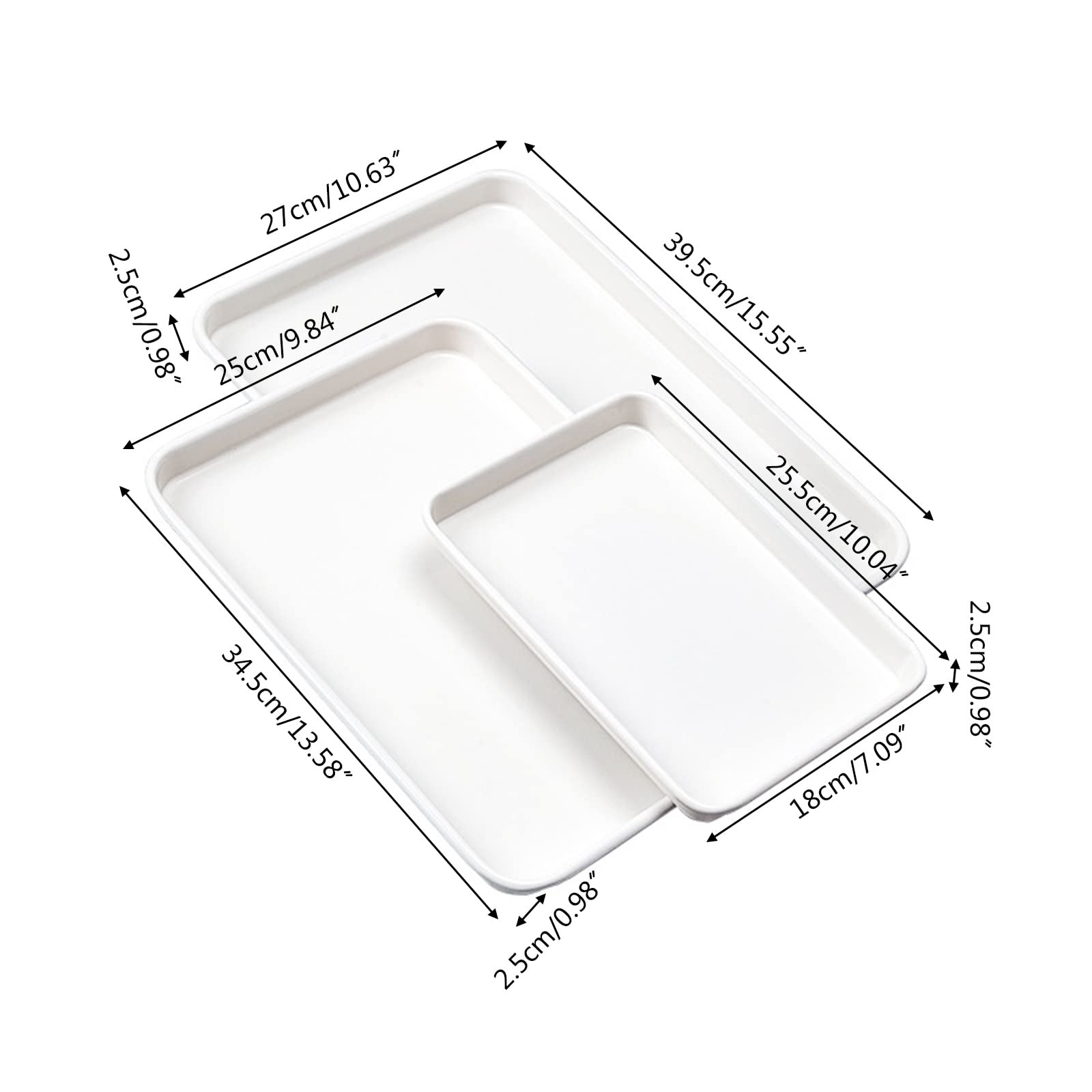 3-teiliges Premium Antihaft Backblech Set für Kekse, Kohlenstoffstahl, leicht zu reinigen, Braten von Kuchen, Keksen, Brot, Keksen, Backformen