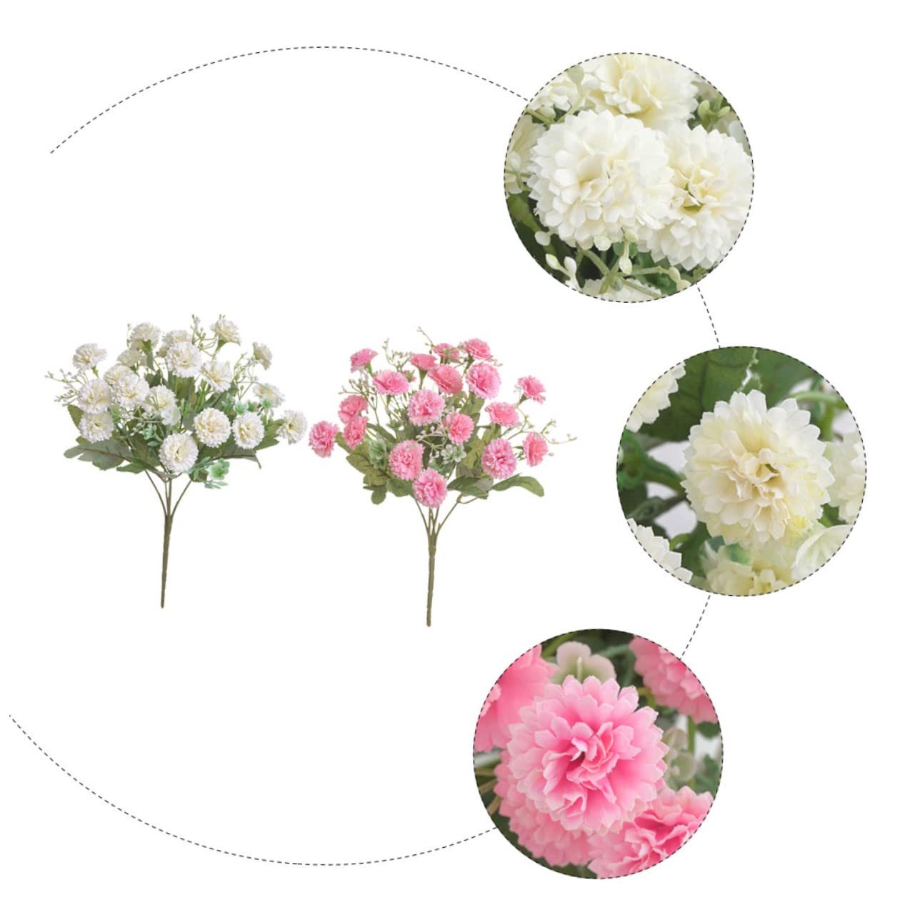 Ciieeo 3 Sätze Nelken Blumenstrauß Für Hochzeitsdekoration Und Wohnambiente Und Lebensnahe Anordnung Für Feste Und Veranstaltungen 2 Stück * 3