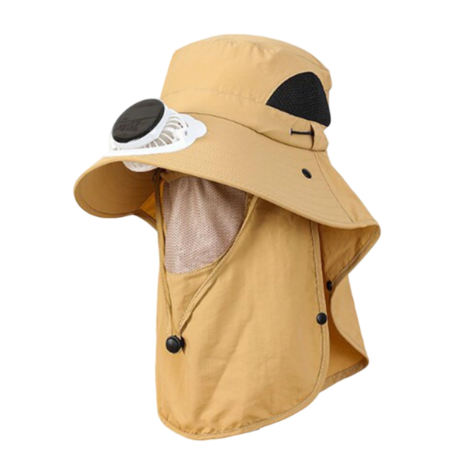 matumou Solar Hat Outdoor Cooling Hat with Neck Flap Face Cover Wide Brim Breathable for Hiking Fishing