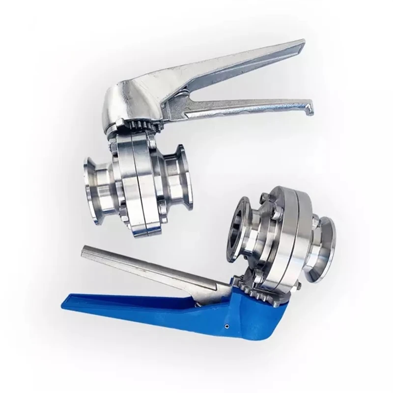 SWEWDSQG 1-1/2" 38mm S304 Stainless Steel 1.5" Tri Clamp Butterfly Valve Squeeze Trigger(Stainless Handle)