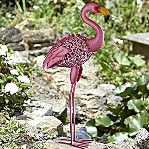 garden mile® Solar Powered Light Up DOG | LED Lights Copper Effect | Metal Garden Animal Sculptures Garden Ornaments Decoration