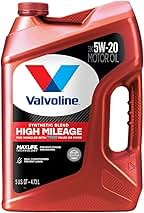 Valvoline High Mileage with MaxLife Technology SAE 5W-20 Synthetic Blend Motor Oil 5 QT