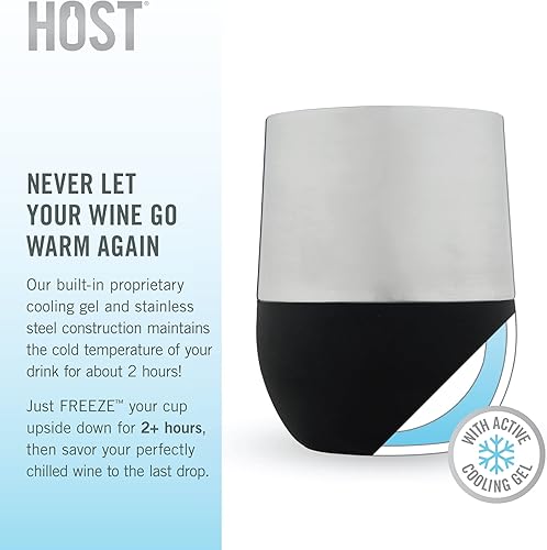 Miniatura 3 de Host Wine Freeze Pro - Vaso de enfriamiento de doble pared de acero inoxidable de 12 onzas, vaso congelable, regalos del día de la madre, el mejor