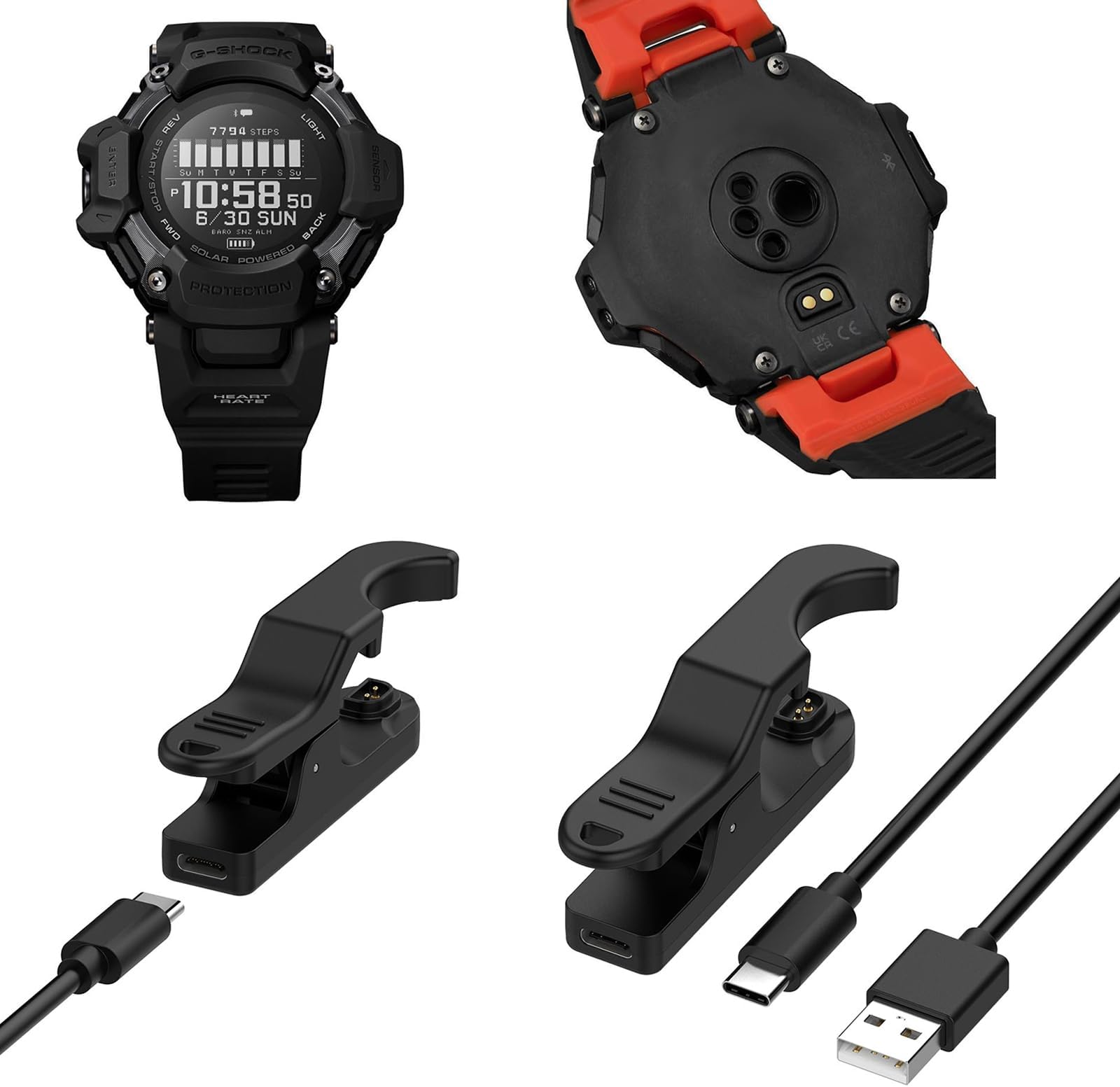Watch Charger Cord for Casio Watch G-Shock GBD-H2000 Charging Cable Charger Adapter