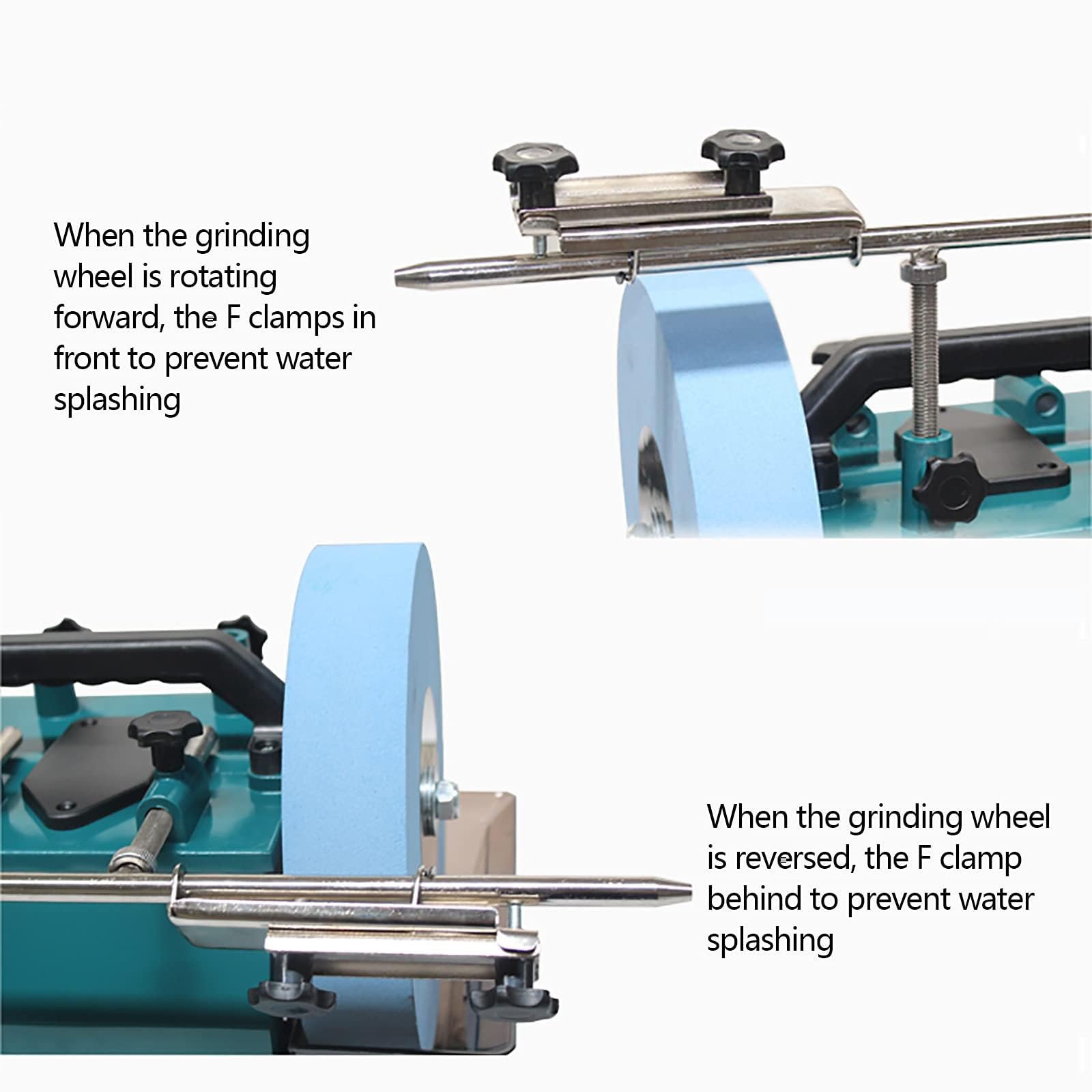 Sistemi de Afilado Refrigerado por Agua, Afilador de Cuchillos Eléctrico Bidireccional con Depósito Ajustable, Afiladora de Piedra Húmeda de Banco con Pasta, para Afilar y Pulir Cuchillos
