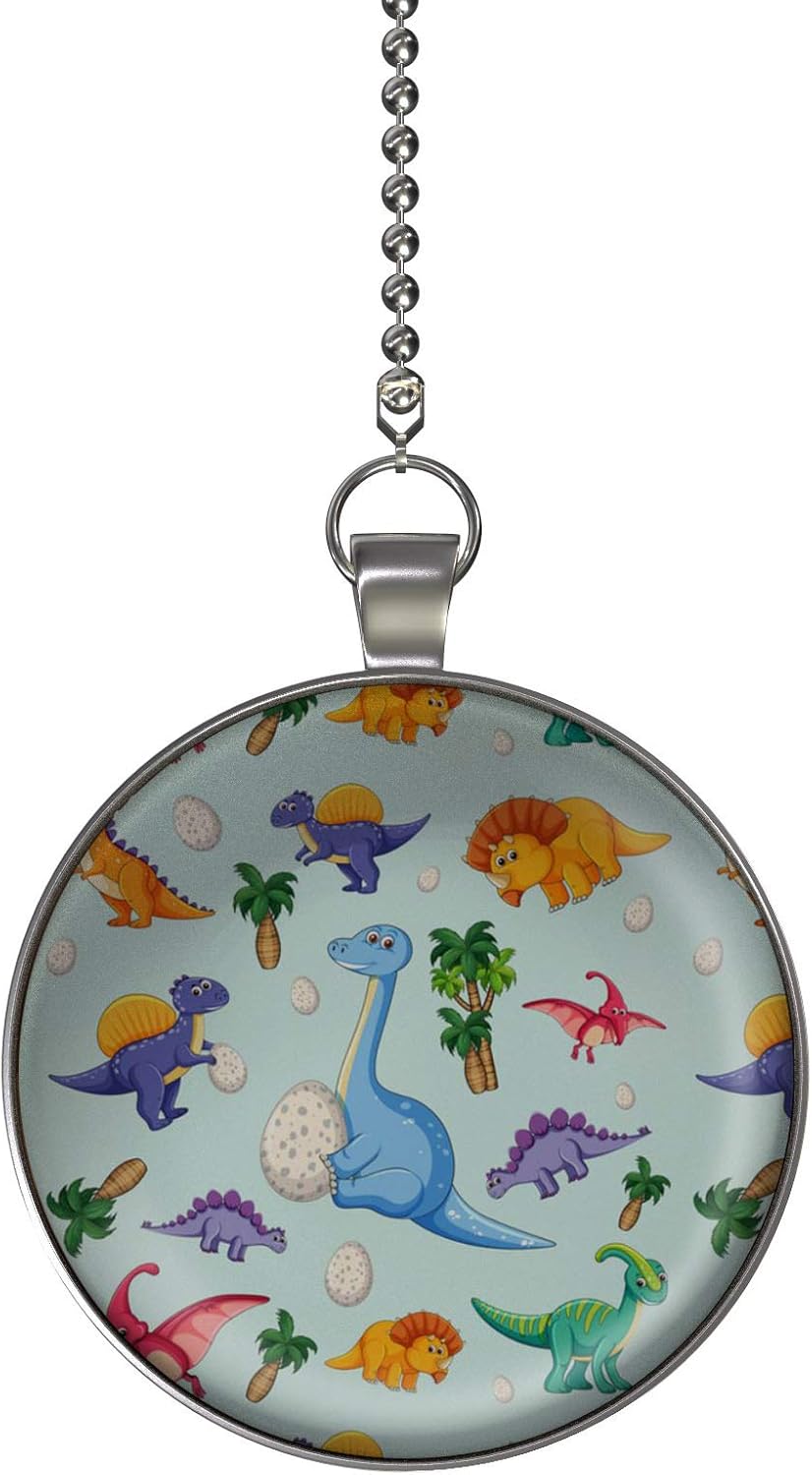 Dinosaur Eggs Dinosaur Ceiling Fan and Light Pull Chain Pendant