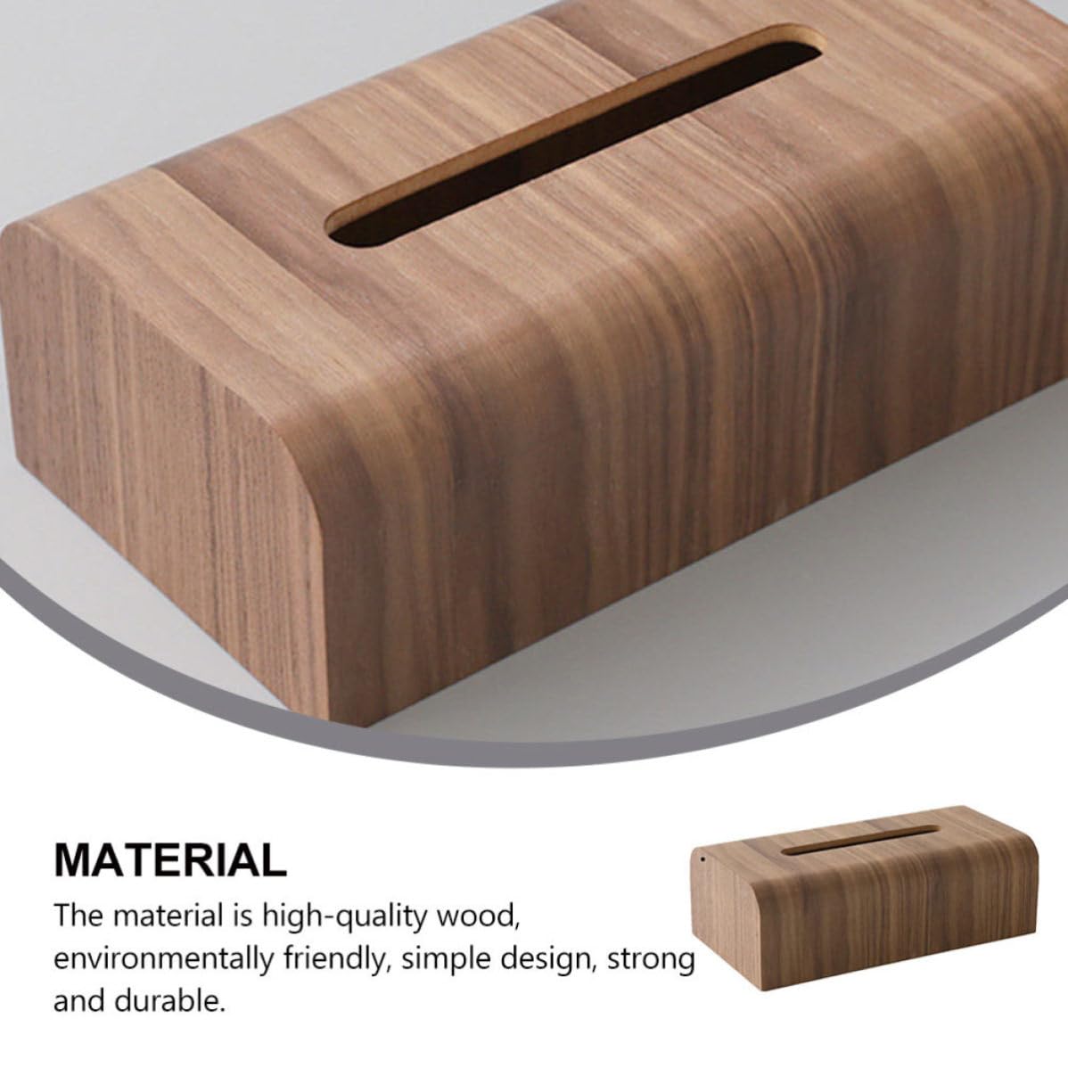 BESTOYARD Boîte à Mouchoirs Maison ou L'hôtel Design Rectangulaire Simple et Élament en Bois Marron Couvercle Amovible