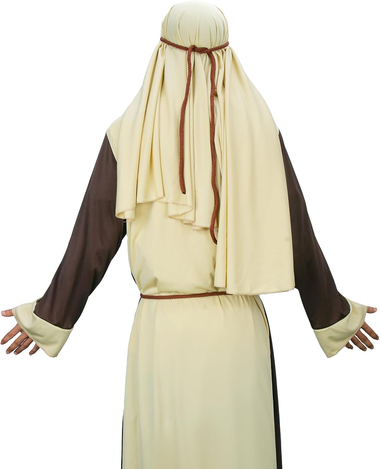 NIHONCOS Men Saint Joseph Costume Jesus Biblical Religious Robe Headscarf Suit Medieval Halloween Cosplay Outfit - Image 2
