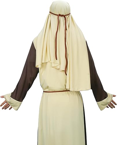 Miniatura 2 de Disfraz de San José para hombre, traje religioso bíblico de Jesús, traje de pañuelo para la cabeza, traje medieval para Halloween y cosplay