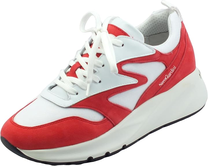 Nero giardini scarpe per donna sneakers in pelle E218045D Sierra Rosso