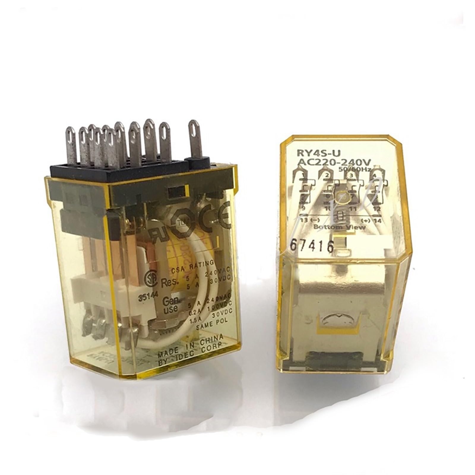Relais RY4S U AC220 240V contre les pannes de commutation de machine